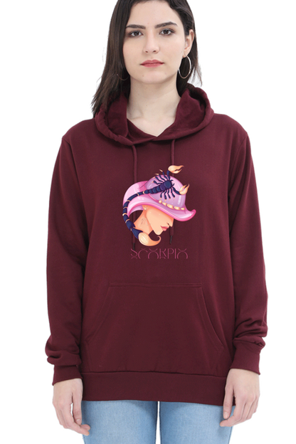 WOMEN || HOODIE SWEATSHIRT || ZODIAC SIGN || ASTROLOGY || SCORPIO || WATER SIGN || LOYALTY || DEVOTIONAL || FANTASY || BIRTHDAY || GIFT FOR HER