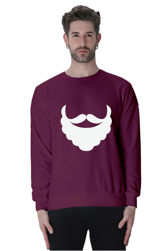 MEN || SWEATSHIRT || STREETWEAR || MERRY CHRISTMAS || SANTA CLAUS || BEARD || MOUSTACHE || FUNNY || CHRISTMAS HUMOR || HOLIDAY FASHION || CHRISTMAS GIFTS || WINTER WEAR