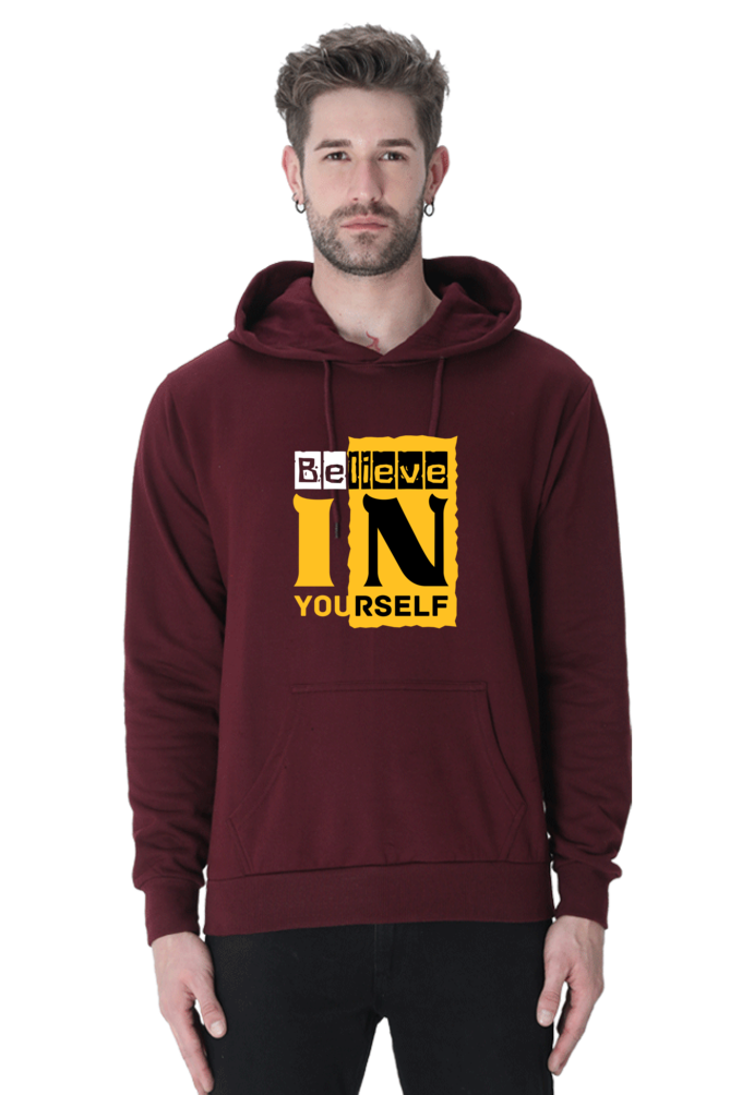 MEN || HOODIE SWEATSHIRT || MOTIVATIONAL QUOTES || STREETWEAR || CONFIDENCE || POSITIVE MESSAGE || SELF LOVE || BOLD GRAPHICS || BELIEVE IN YOURSELF