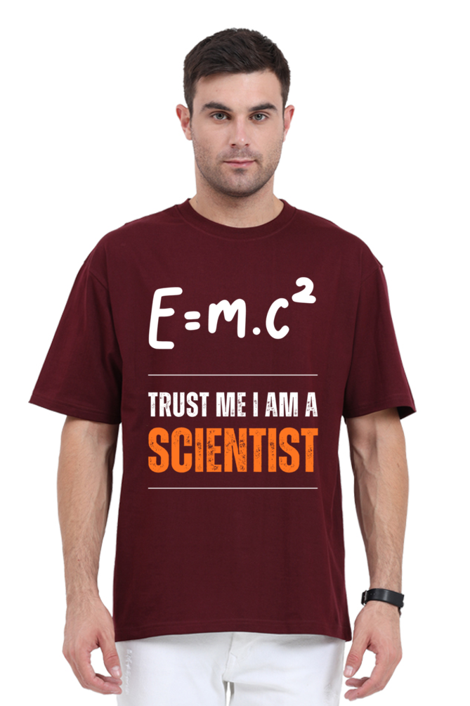 MEN || ROUND NECK OVERSIZED CLASSIC T-SHIRT || SCIENCE LOVER || SCIENTIST || EDUCATIONAL || E=mc²