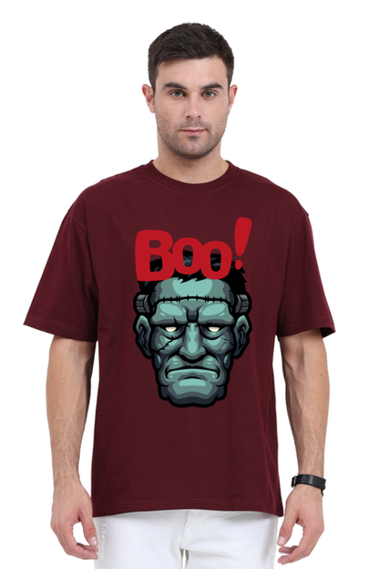 MEN || ROUND NECK OVERSIZED CLASSIC T-SHIRT || STREETWEAR || MONSTER || FRANKENSTEIN || GRAPHIC DESIGN || HALLOWEEN