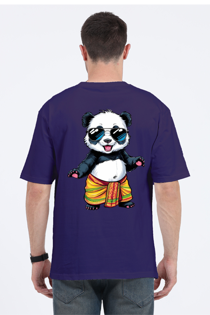 MEN || ROUND NECK OVERSIZED CLASSIC T-SHIRT || CUTE PANDA || FUNNY QUOTES || PANDA BEAR || ANIMAL PRINT || ANIME || FASHION || LITTLE PANDA || LUNGI || BACK DESIGN || WINTER WEAR