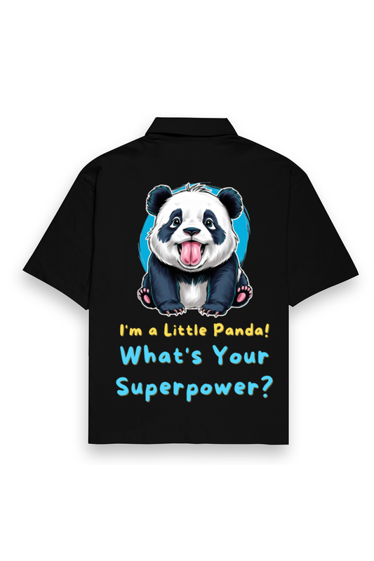 WOMEN || OVERSIZED SHIRT || CUTE PANDA || FUNNY QUOTES || PANDA BEAR || VECTOT ART || ANIMAL PRINT || ANIME || FASHION || LITTLE PANDA || GIFT FOR HER || BACK DESIGN