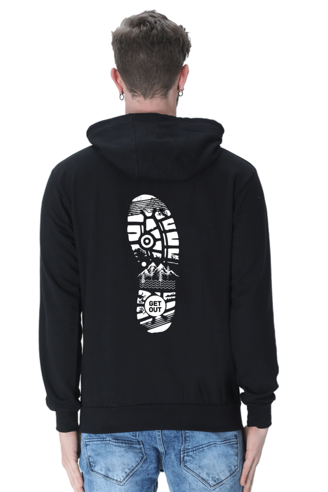 MEN || HOODIE SWEATSHIRT || TRAVEL || MOUNTAIN AND TREES || WINTER WEAR || BACK DESIGN