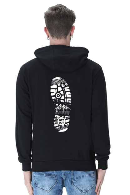 MEN || HOODIE SWEATSHIRT || TRAVEL || MOUNTAIN AND TREES || WINTER WEAR || BACK DESIGN