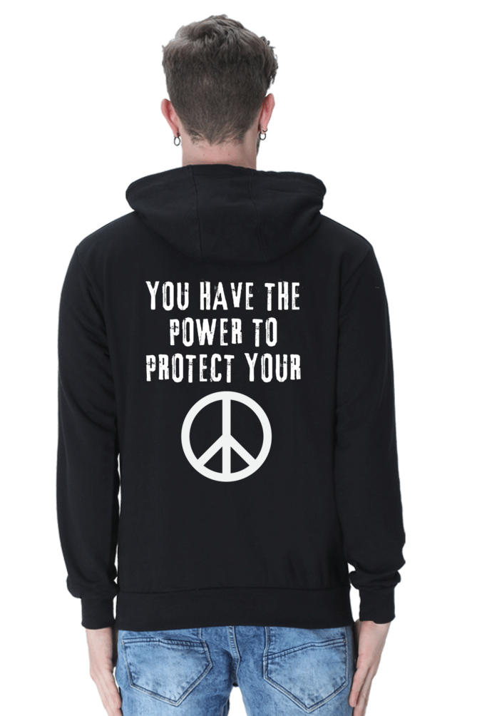 MEN || HOODIE SWEATSHIRT || PEACE SIGN || YOGA