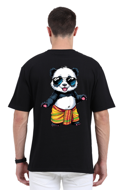 MEN || ROUND NECK OVERSIZED CLASSIC T-SHIRT || CUTE PANDA || FUNNY QUOTES || PANDA BEAR || ANIMAL PRINT || ANIME || FASHION || LITTLE PANDA || LUNGI || BACK DESIGN || WINTER WEAR