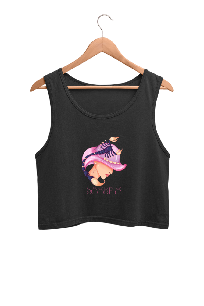 WOMEN || CROP TANK TOP || ZODIAC SIGN || ASTROLOGY || SCORPIO || WATER SIGN || LOYALTY || DEVOTIONAL || FANTASY || BIRTHDAY || GIFT FOR HER