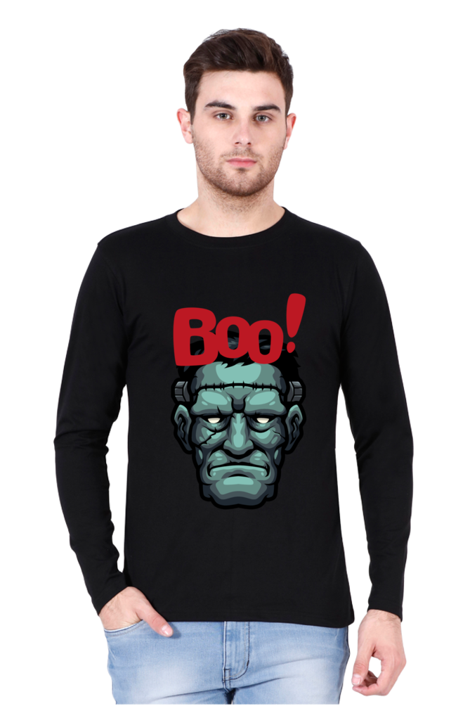 MEN || ROUND NECK FULL SLEEVES T-SHIRT || STREETWEAR || MONSTER || FRANKENSTEIN || GRAPHIC DESIGN || HALLOWEEN