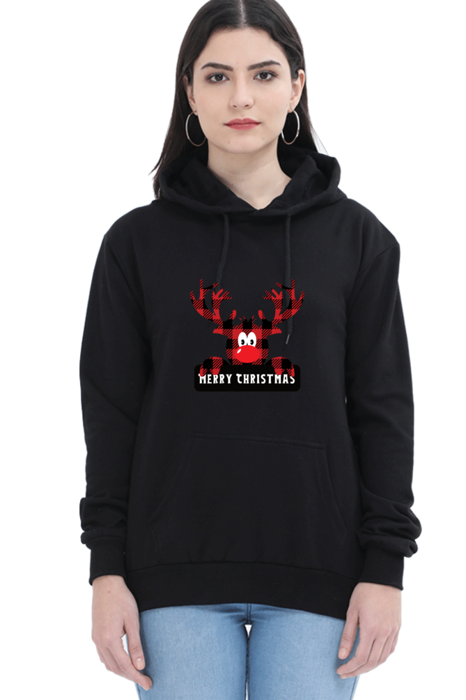 WOMEN || HOODIE SWEATSHIRT || STREETWEAR ||  MERRY CHRISTMAS || SANTA CLAUS || REINDEER || HOLIDAY FASHION || CHRISTMAS GIFTS || WINTER WEAR