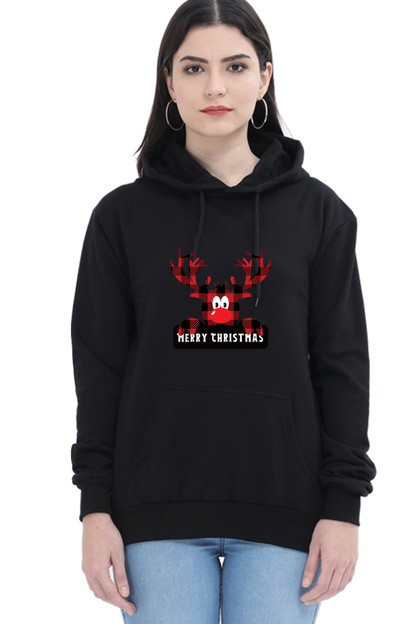 WOMEN || HOODIE SWEATSHIRT || STREETWEAR ||  MERRY CHRISTMAS || SANTA CLAUS || REINDEER || HOLIDAY FASHION || CHRISTMAS GIFTS || WINTER WEAR