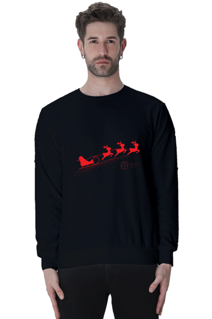 MEN || SWEATSHIRT || MERRY CHRISTMAS || SANTA CLAUS || REINDEER || ILLUSTRATION || GRAPHIC DESIGN || HOLIDAY FASHION || CHRISTMAS GIFTS || WINTER WEAR