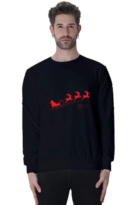 MEN || SWEATSHIRT || MERRY CHRISTMAS || SANTA CLAUS || REINDEER || ILLUSTRATION || GRAPHIC DESIGN || HOLIDAY FASHION || CHRISTMAS GIFTS || WINTER WEAR