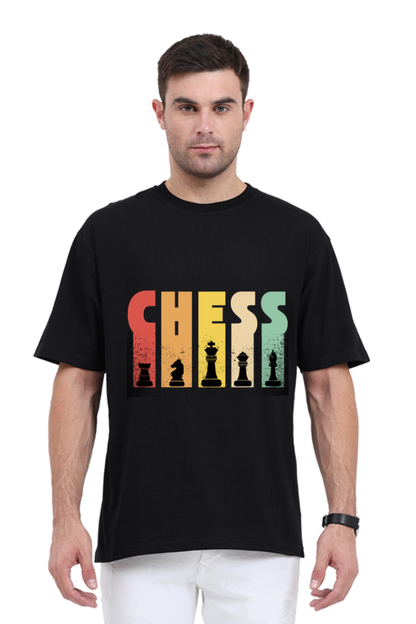 MEN || ROUND NECK OVERSIZED CLASSIC T-SHIRT || CHESS LOVER