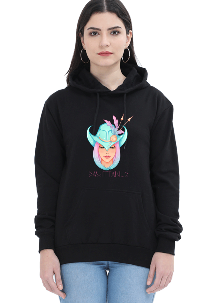 WOMEN || HOODIE SWEATSHIRT || ZODIAC SIGN || ASTROLOGY || SAGITTARIUS || FREEDOM || COWBOY HAT || COWGIRL || BIRTHDAY || GIFT FOR HER