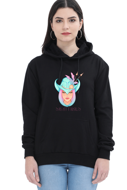 WOMEN || HOODIE SWEATSHIRT || ZODIAC SIGN || ASTROLOGY || SAGITTARIUS || FREEDOM || COWBOY HAT || COWGIRL || BIRTHDAY || GIFT FOR HER