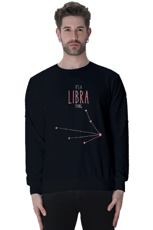 MEN || SWEATSHIRT || ZODIAC SIGN || ASTROLOGY || LIBRA || EXTROVERT || FRIENDLY || STAR || BIRTHDAY || GIFT FOR HIM || WINTER WEAR