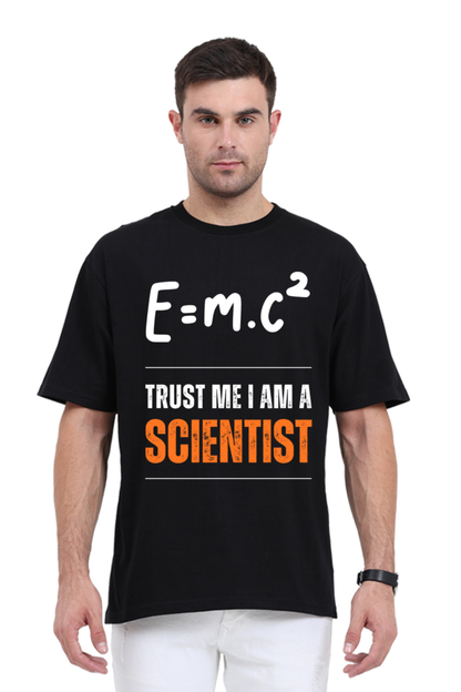 MEN || ROUND NECK OVERSIZED CLASSIC T-SHIRT || SCIENCE LOVER || SCIENTIST || EDUCATIONAL || E=mc²