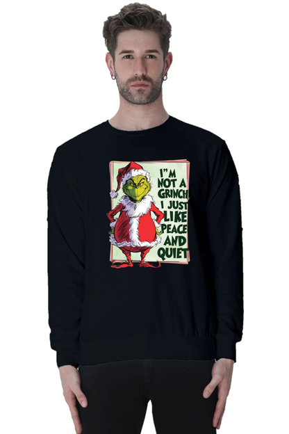 MEN || SWEATSHIRT || MERRY CHRISTMAS || SANTA CLAUS || GRINCH || INTROVERT HUMOUR  || FUNNY QUOTES || TRENDY || FASHION