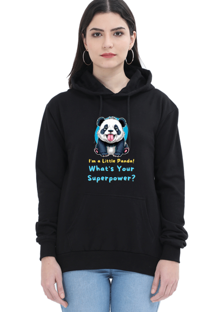 WOMEN || HOODIE SWEATSHIRT || CUTE PANDA || FUNNY QUOTES || PANDA BEAR || VECTOT ART || ANIMAL PRINT || ANIME || FASHION || LITTLE PANDA || GIFT FOR HER || WINTER WEAR