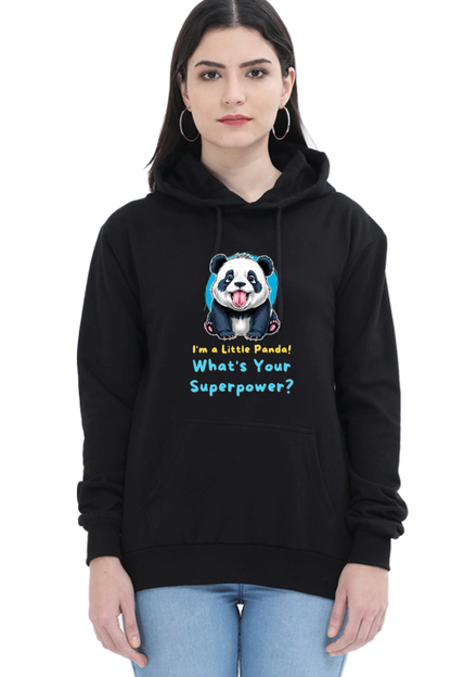 WOMEN || HOODIE SWEATSHIRT || CUTE PANDA || FUNNY QUOTES || PANDA BEAR || VECTOT ART || ANIMAL PRINT || ANIME || FASHION || LITTLE PANDA || GIFT FOR HER || WINTER WEAR