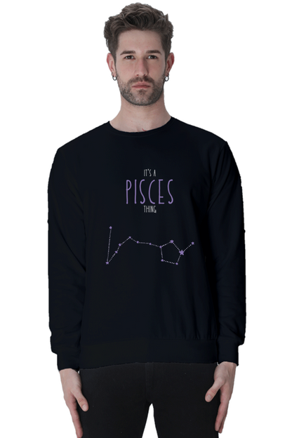 MEN || SWEATSHIRT || ZODIAC SIGN || ASTROLOGY || PISCES || ROMANTIC ||| SPIRITUAL || FISH || STAR || BIRTHDAY || GIFT FOR HIM || WINTER WEAR