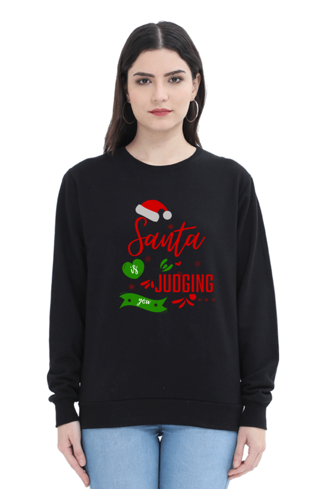 WOMEN || SWEATSHIRT || FUNNY QUOTES || MERRY CHRISTMAS || SANTA CLAUS || HUMOR || HOLIDAY FASHION || PHRASES || WINTER WEAR