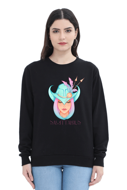 WOMEN || SWEATSHIRT || ZODIAC SIGN || ASTROLOGY || SAGITTARIUS || FREEDOM || COWBOY HAT || COWGIRL || BIRTHDAY || GIFT FOR HER