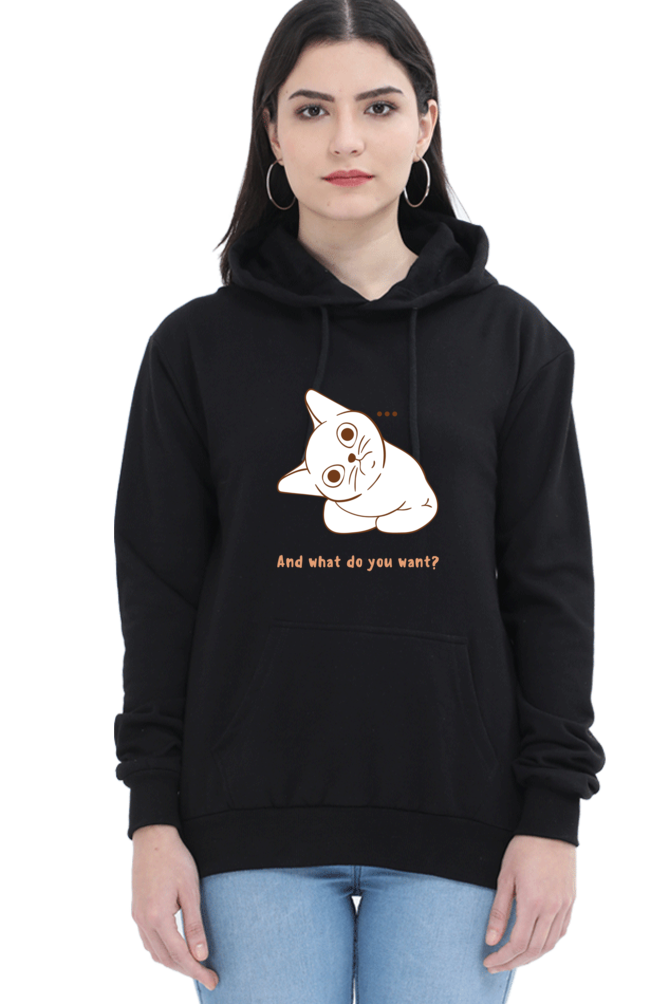 WOMEN || HOODIE SWEATSHIRT ||  CAT || ANIME || ANIMAL PRINT || QUIRKY || CAT LOVER || CUTE CAT || KITTEN || FUNNY || ANIMAL LOVER || CAT MEME || GRAPHIC DESIGN || GIFT FOR HER || WINTER WEAR