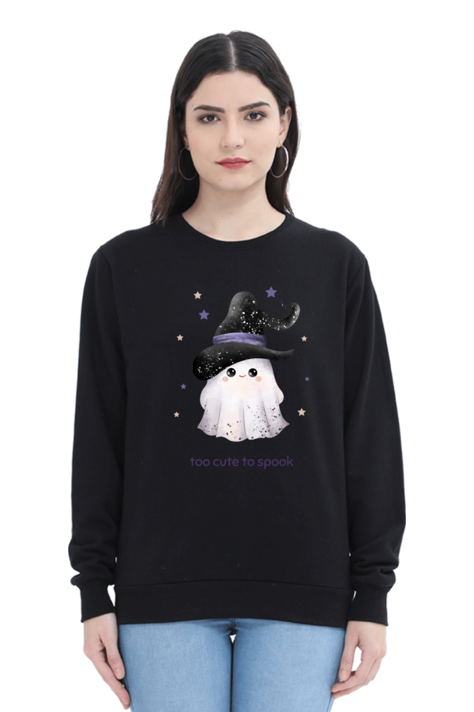 WOMEN || SWEATSHIRT || STREETWEAR || GHOST || HOLIDAY FASHION || SPOOKY || FUNNY || HALLOWEEN || WITCH HAT || CHRISTMAS || CHRISTMAS GIFT || WINTER WEAR