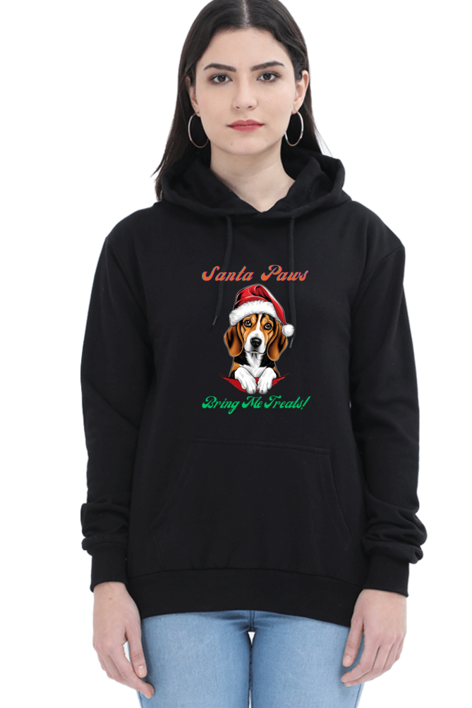 WOMEN || HOODIE SWEATSHIRT || MERRY CHRISTMAS || DOG LOVER || CUTE DOG || BEAGLE || SANTA CLAUS || CHRISTMAS GIFT || GIFT IDEAS || WINTER WEAR