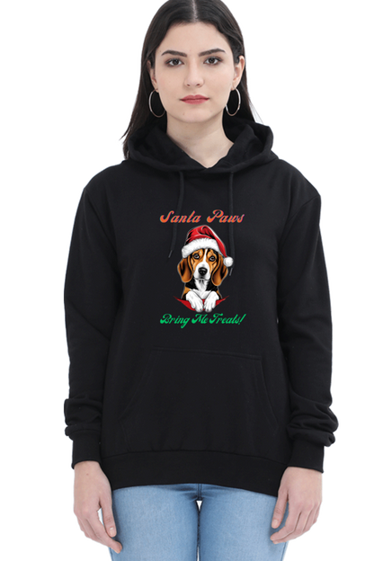 WOMEN || HOODIE SWEATSHIRT || MERRY CHRISTMAS || DOG LOVER || CUTE DOG || BEAGLE || SANTA CLAUS || CHRISTMAS GIFT || GIFT IDEAS || WINTER WEAR