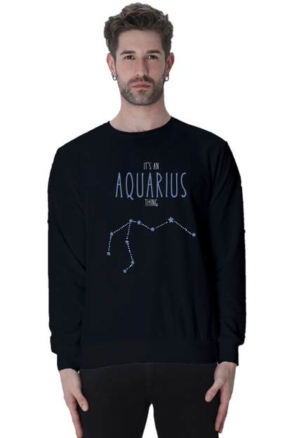 MEN || SWEATSHIRT || ZODIAC SIGN || ASTROLOGY || AQUARIUS || CONFIDENCE || STAR || BIRTHDAY || GIFT FOR HIM || WINTER WEAR