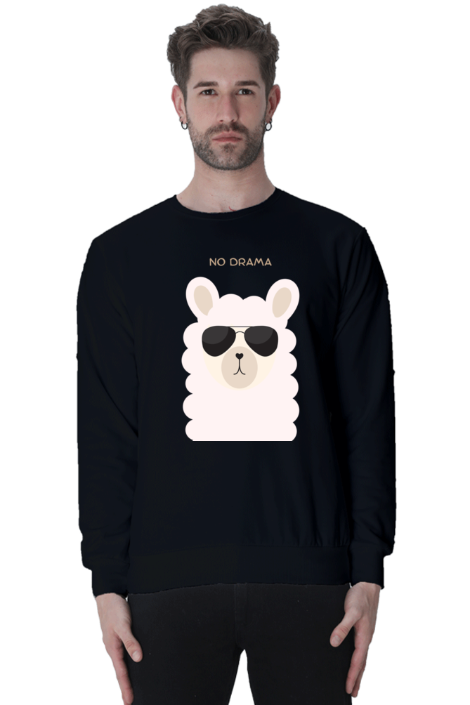 MEN || SWEATSHIRT || POSITIVE VIBES || ANIMAL PRINT || ANIMAL LOVER || FASHION || QUIRKY || LLAMA || WINTER WEAR