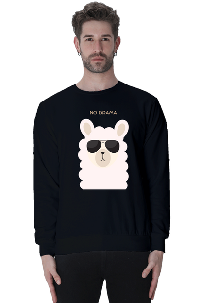 MEN || SWEATSHIRT || POSITIVE VIBES || ANIMAL PRINT || ANIMAL LOVER || FASHION || QUIRKY || LLAMA || WINTER WEAR