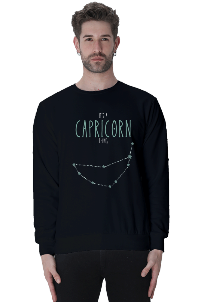 MEN || SWEATSHIRT || ZODIAC SIGN || ASTROLOGY || CAPRICORN || EARTH || HORNED GOAT || STAR || BIRTHDAY || GIFT FOR HIM || WINTER WEAR