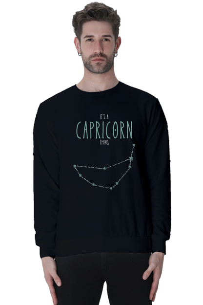 MEN || SWEATSHIRT || ZODIAC SIGN || ASTROLOGY || CAPRICORN || EARTH || HORNED GOAT || STAR || BIRTHDAY || GIFT FOR HIM || WINTER WEAR