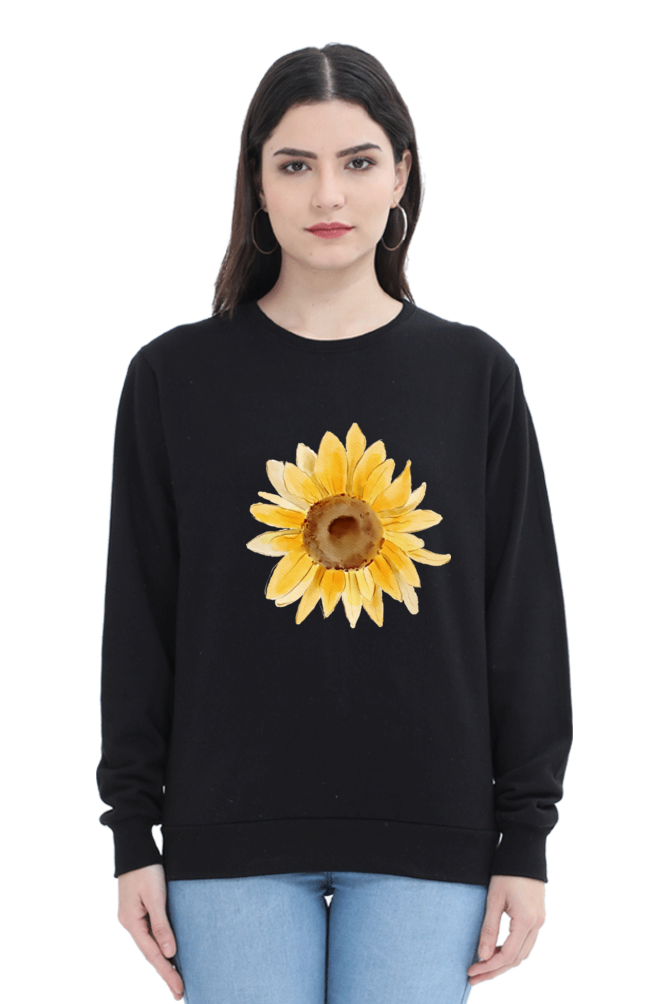 WOMEN || SWEATSHIRT || FLOWER || FLORAL PRINT || SUNFLOWER || BOHO || NATURE || GIFT FOR HER || WINTER WEAR