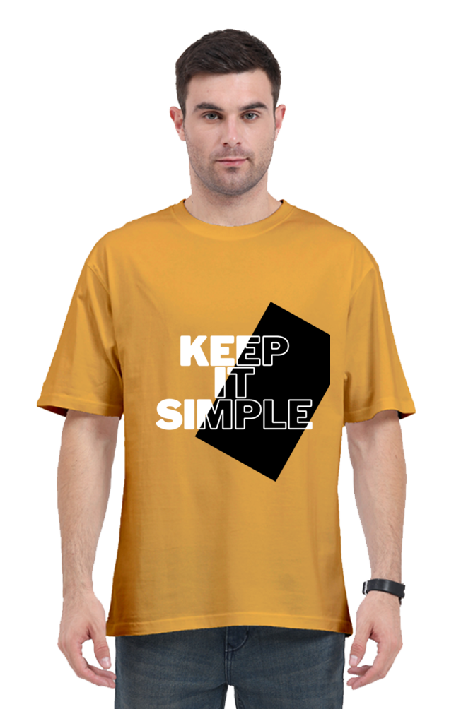 MEN || ROUND NECK OVERSIZED CLASSIC T-SHIRT || STREETWEAR || MOTIVATIONAL QUOTE || BLACK AND WHITE || MINIMALIST || FASHION || KEEP IT SIMPLE