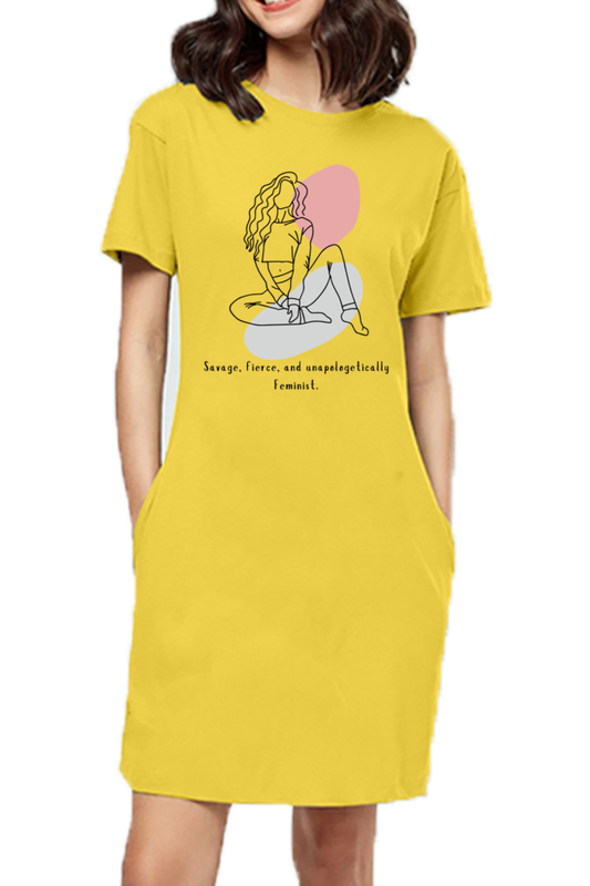 WOMEN || T-SHIRT DRESS ||  MOTIVATIONAL QUOTES || FEMINISM || SELF-LOVE || EMPOWERMENT || CONFIDENCE || SELF CARE || GIRL POWER || STRONG || INDEPENDENT || FEMINIST || GIFT FOR HER