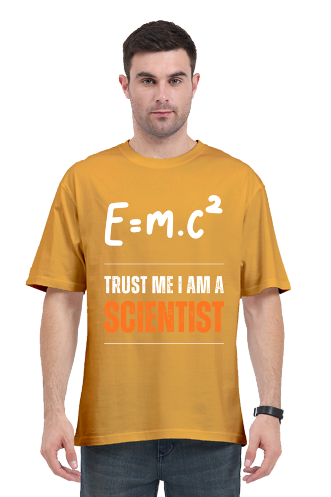 MEN || ROUND NECK OVERSIZED CLASSIC T-SHIRT || SCIENCE LOVER || SCIENTIST || EDUCATIONAL || E=mc²