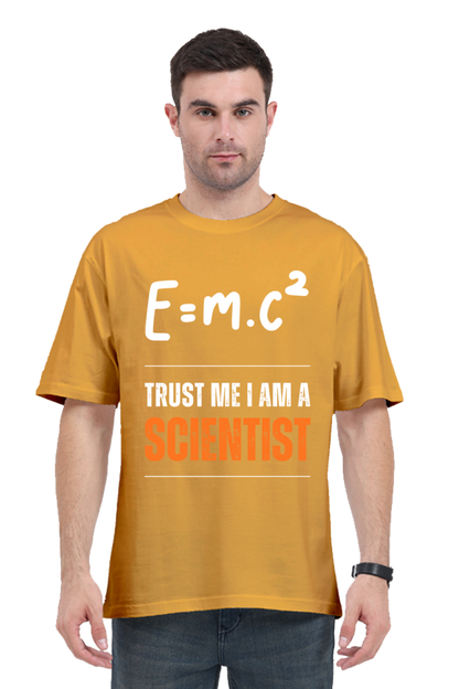 MEN || ROUND NECK OVERSIZED CLASSIC T-SHIRT || SCIENCE LOVER || SCIENTIST || EDUCATIONAL || E=mc²