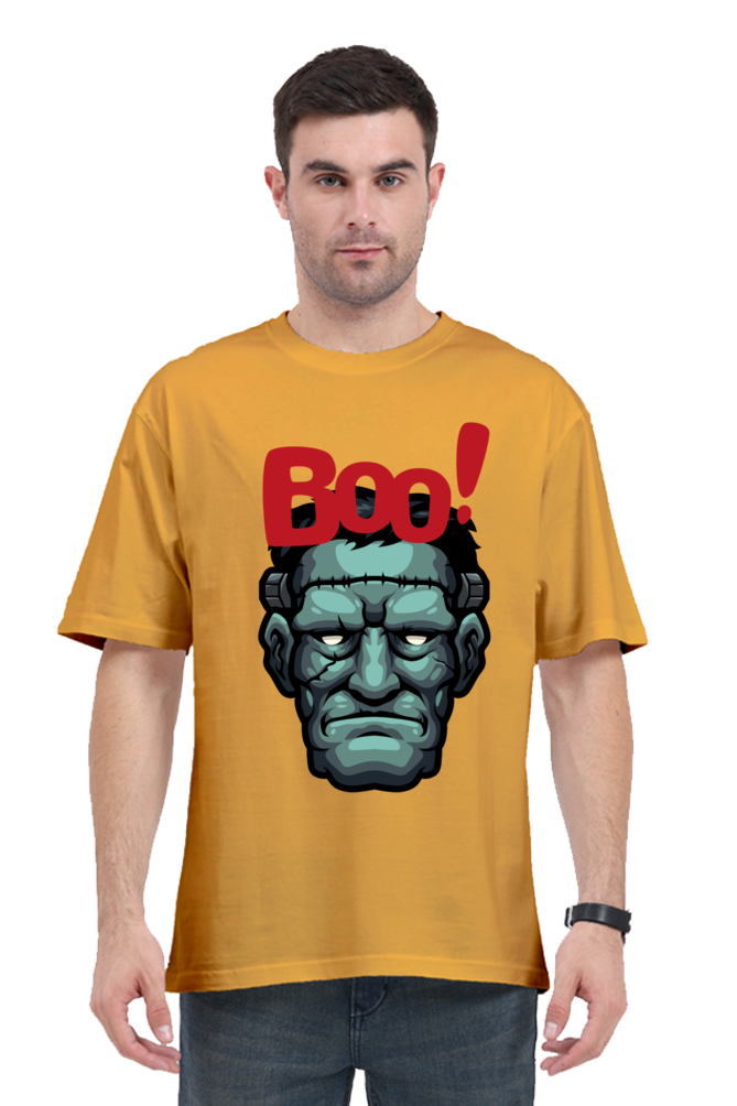 MEN || ROUND NECK OVERSIZED CLASSIC T-SHIRT || STREETWEAR || MONSTER || FRANKENSTEIN || GRAPHIC DESIGN || HALLOWEEN