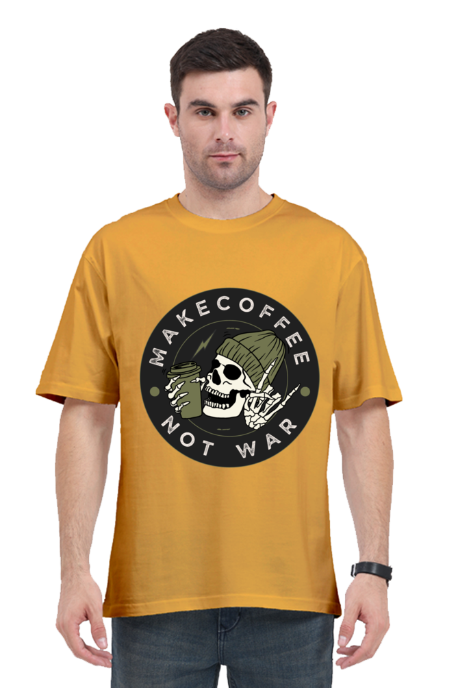 MEN || ROUND NECK OVERSIZED CLASSIC T-SHIRT || STREETWEAR || STREET ART || COFFEE LOVER || COFFEE ADDICT || SKULL || ZOMBIE || FUNNY QUOTES || MINIMALIST