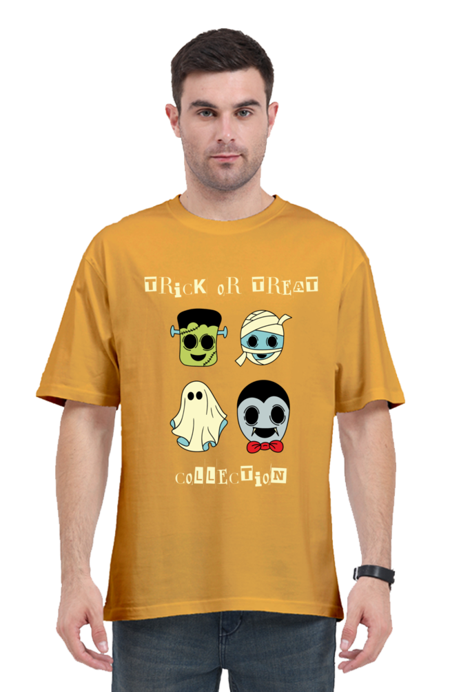 MEN || ROUND NECK OVERSIZED CLASSIC T-SHIRT || STREETWEAR || GHOST || SPOOKY || FUNNY || GOTHIC || VINTAGE || HALLOWEEN || CHRISTMAS GIFT