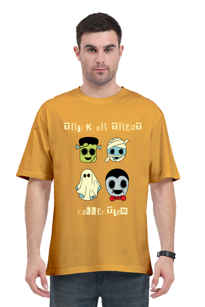 MEN || ROUND NECK OVERSIZED CLASSIC T-SHIRT || STREETWEAR || GHOST || SPOOKY || FUNNY || GOTHIC || VINTAGE || HALLOWEEN || CHRISTMAS GIFT