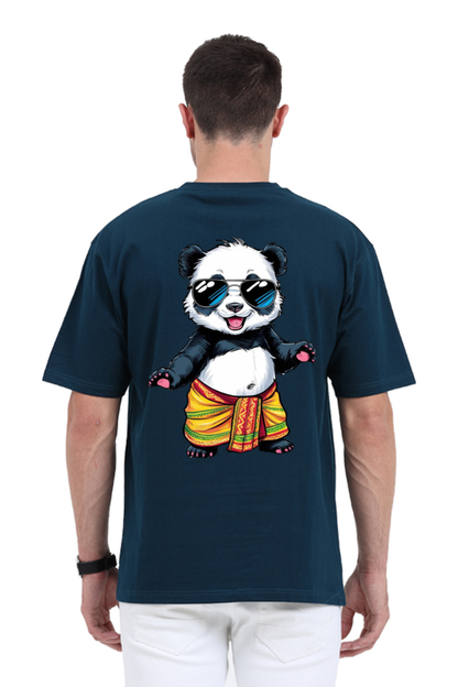 MEN || ROUND NECK OVERSIZED CLASSIC T-SHIRT || CUTE PANDA || FUNNY QUOTES || PANDA BEAR || ANIMAL PRINT || ANIME || FASHION || LITTLE PANDA || LUNGI || BACK DESIGN || WINTER WEAR