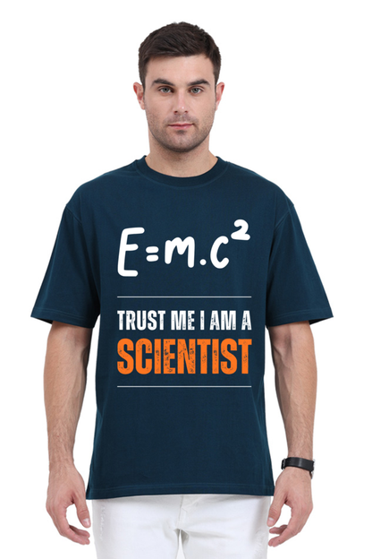 MEN || ROUND NECK OVERSIZED CLASSIC T-SHIRT || SCIENCE LOVER || SCIENTIST || EDUCATIONAL || E=mc²