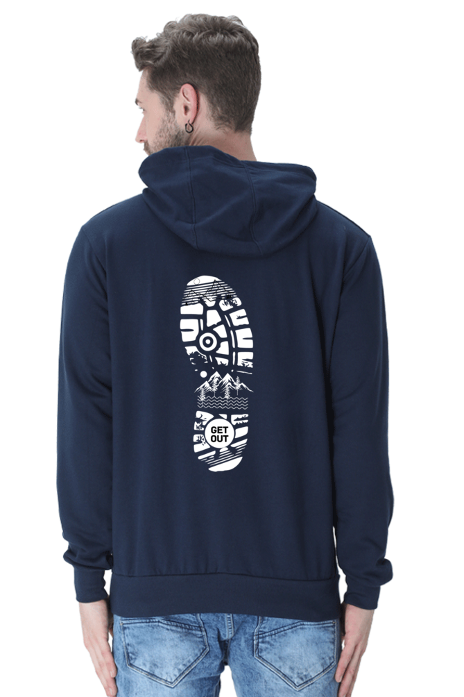 MEN || HOODIE SWEATSHIRT || TRAVEL || MOUNTAIN AND TREES || WINTER WEAR || BACK DESIGN