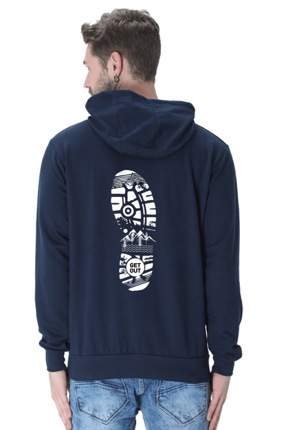 MEN || HOODIE SWEATSHIRT || TRAVEL || MOUNTAIN AND TREES || WINTER WEAR || BACK DESIGN